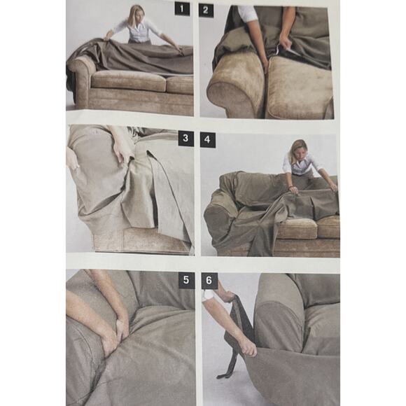 Pottery Barn Tailored Twill Small Sofa Canvas Cream Loose-Adjust SlipCover New  - Picture 15 of 16